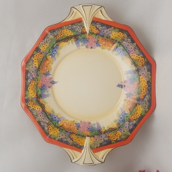 H & K Tunstall Floradora Art Deco Serving Plate - Picture 13 of 15